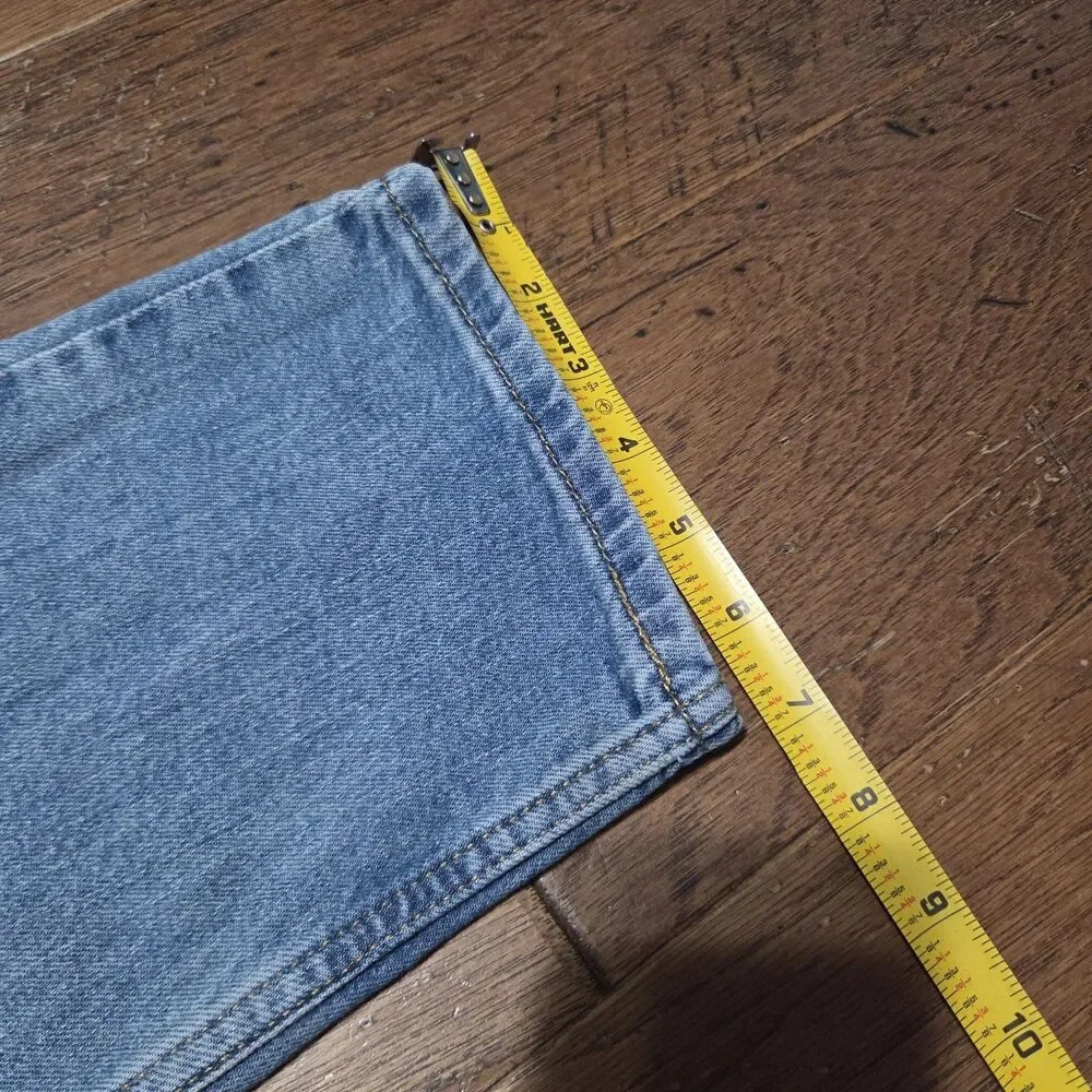 Levis 512 Jeans Mens 38x32 Blue Slim Taper Stretch Denim Medium Wash Whiskered